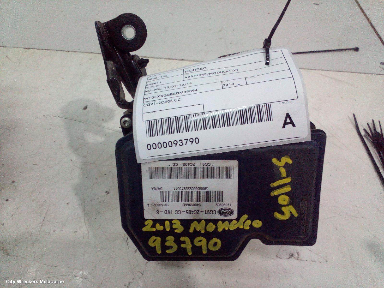 FORD MONDEO ABS PUMP/MODULATOR, MA-MC, 10/2007 - 12/2014