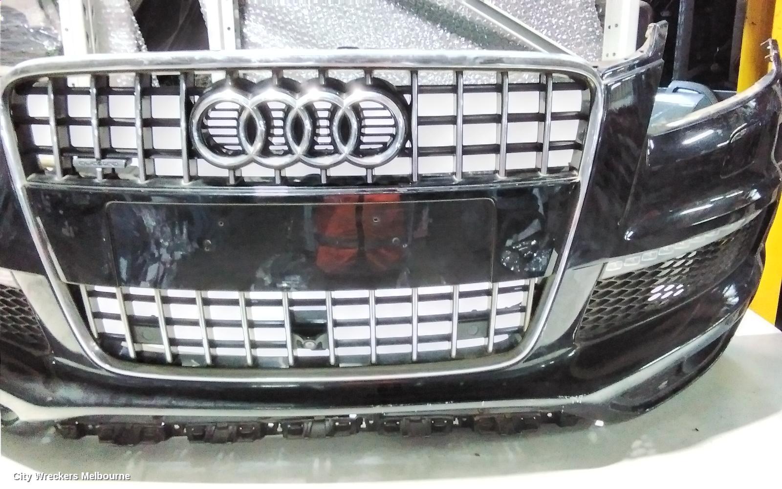 AUDI Q7 FRONT BUMPER, 4L, TWO SECTION BUMPER, W/ PARK SENSOR & H/LAMP WASHER TYPE, 10/2009 - 08/2015