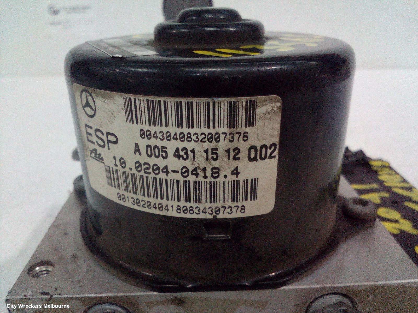MERCEDES C CLASS ABS PUMP/MODULATOR, W203, MODULE P/N A0054314312, 11/2000 - 06/2007