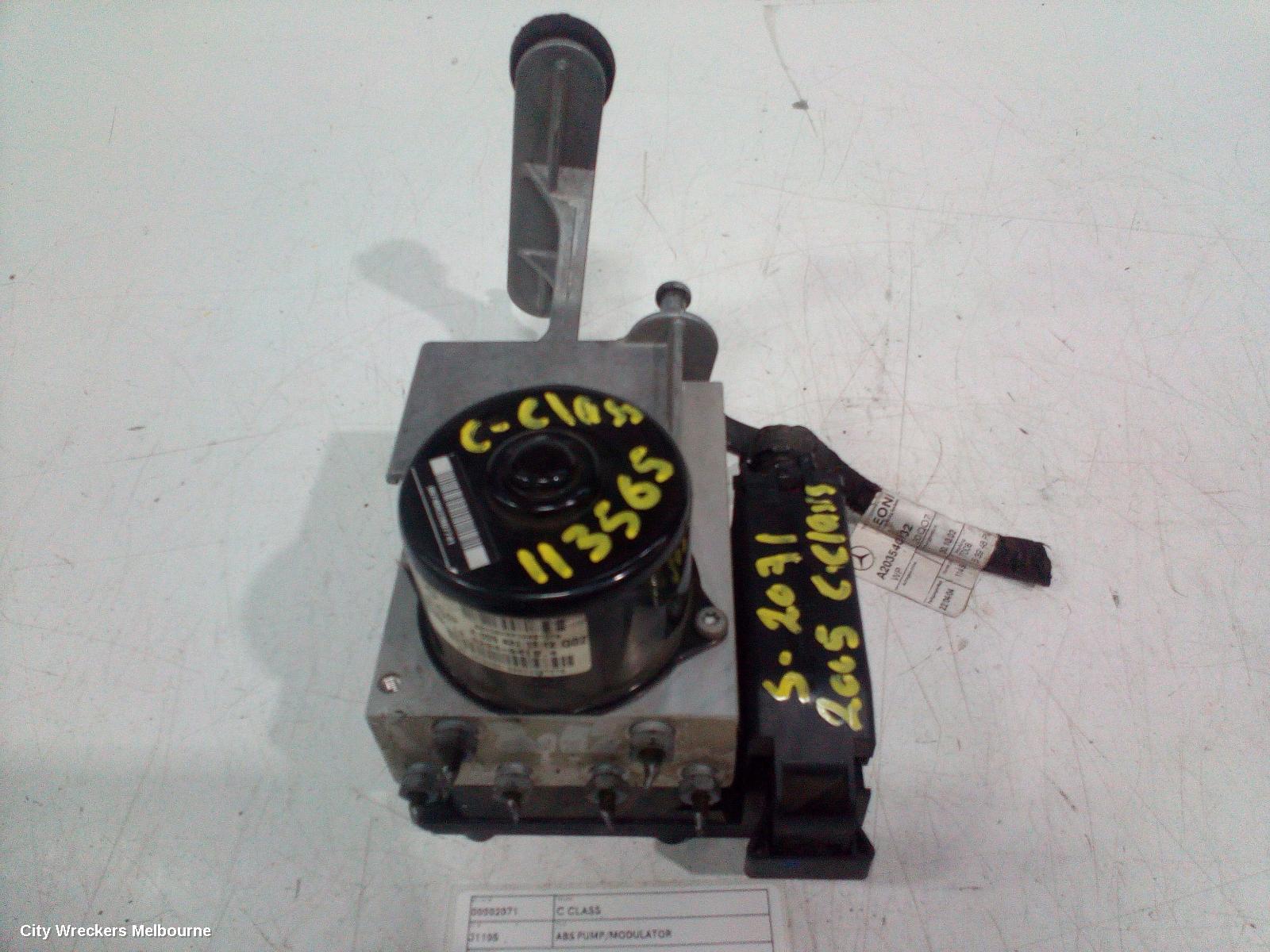 MERCEDES C CLASS ABS PUMP/MODULATOR, W203, MODULE P/N A0054314312, 11/2000 - 06/2007