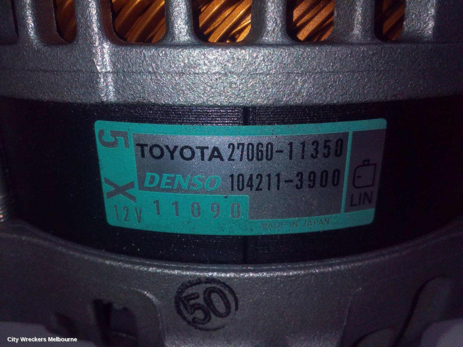 TOYOTA HIACE ALTERNATOR, DIESEL, 2.8, 1GD-FTV, 300 SERIES, 04/2019 ONWARDS