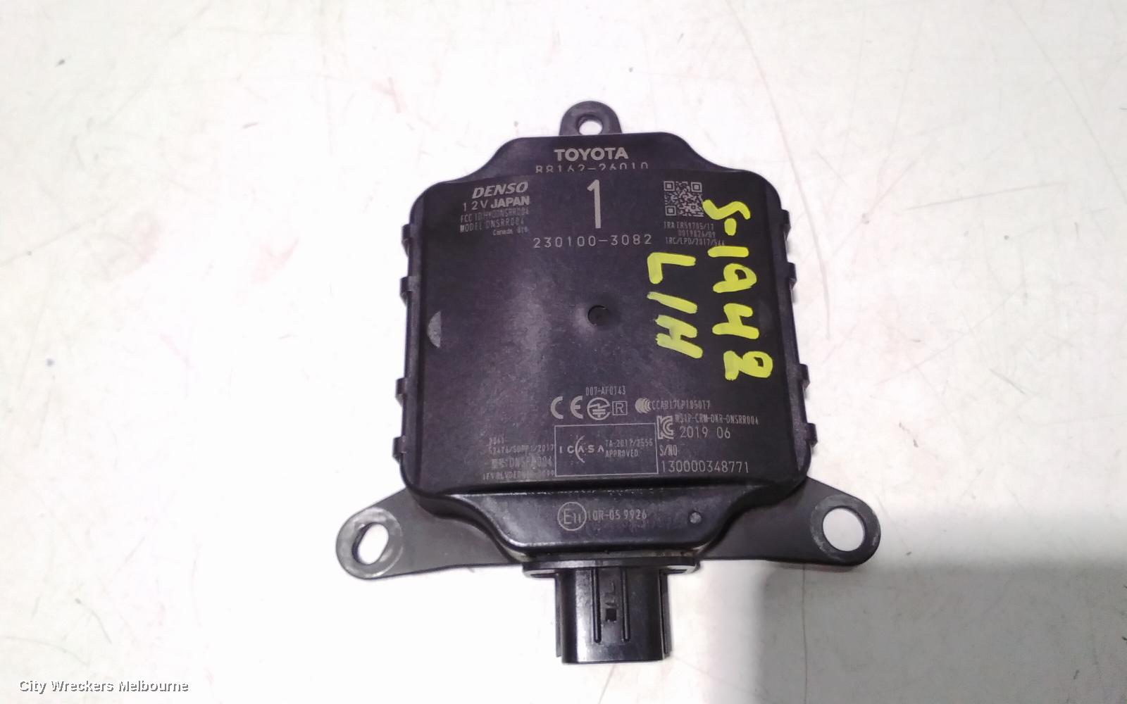 TOYOTA HIACE, 300 SERIES, 02/2019 ONWARDS, LHR BLIIND SPOT SENSOR: 93907