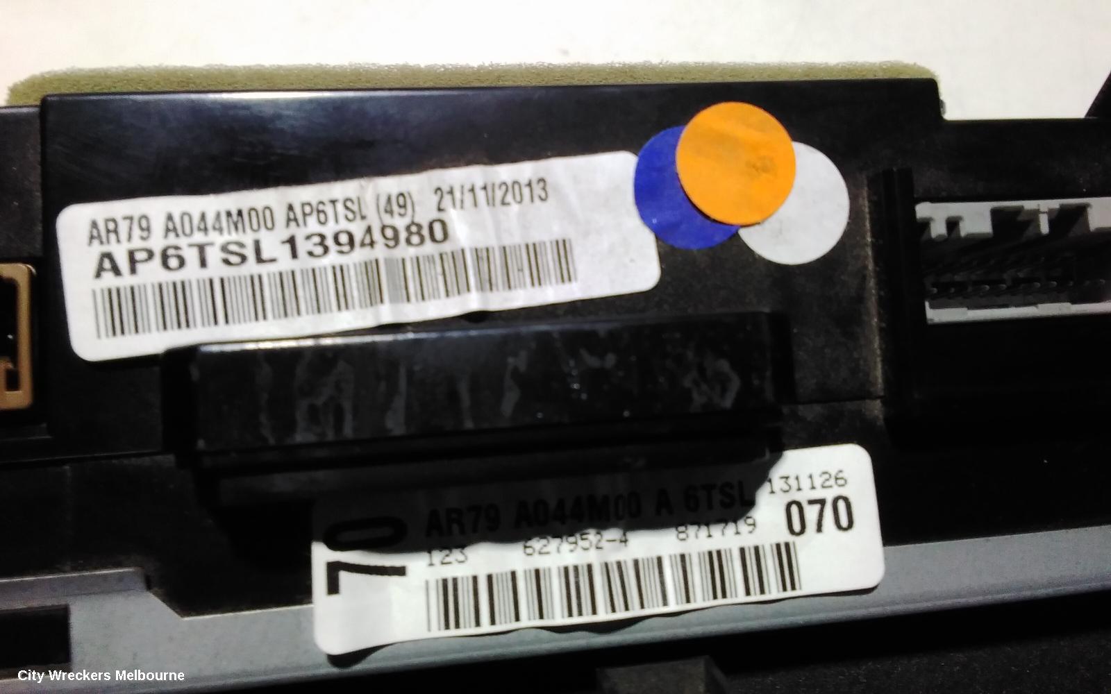 FORD TERRITORY RADIO/CD/DVD/SAT/TV, SZ MKI-MKII, CONTROL PANEL, STANDARD, BLACK FACE (SILVER BUTTON), 04/2011 - 12/2016