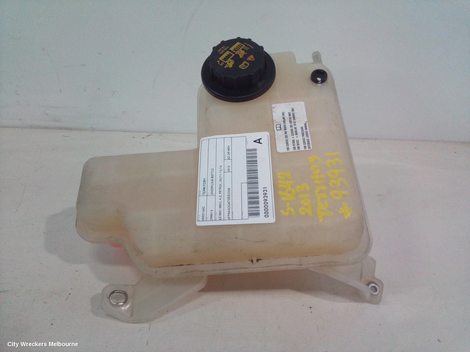 FORD TERRITORY OVERFLOW BOTTLE, SZ MKI-MKII, 4.0, PETROL, 04/2011 - 12/2016