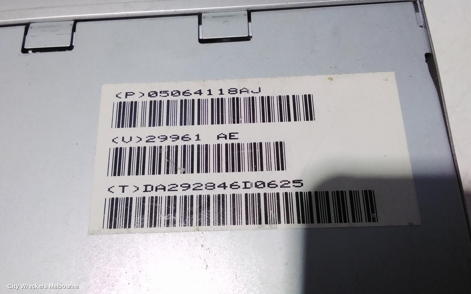 CHRYSLER 300C RADIO/CD/DVD/SAT/TV, AMPLIFIER, HEMI TYPE, 11/2005 - 12/2011