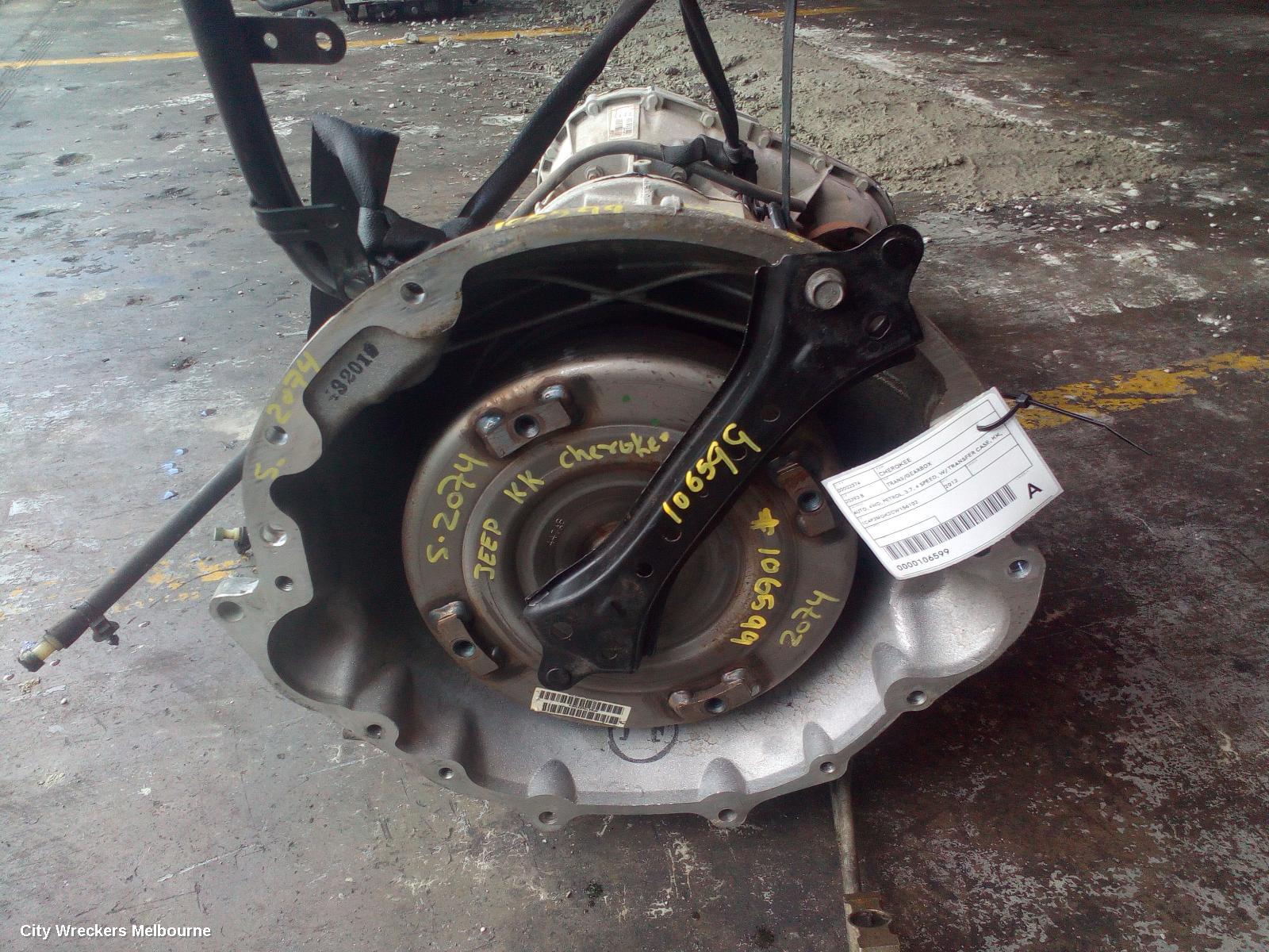 JEEP CHEROKEE TRANS/GEARBOX, AUTO, 4WD, PETROL, 3.7, 4 SPEED, W/ TRANSFER CASE, KK, 11/2007 - 10/2012