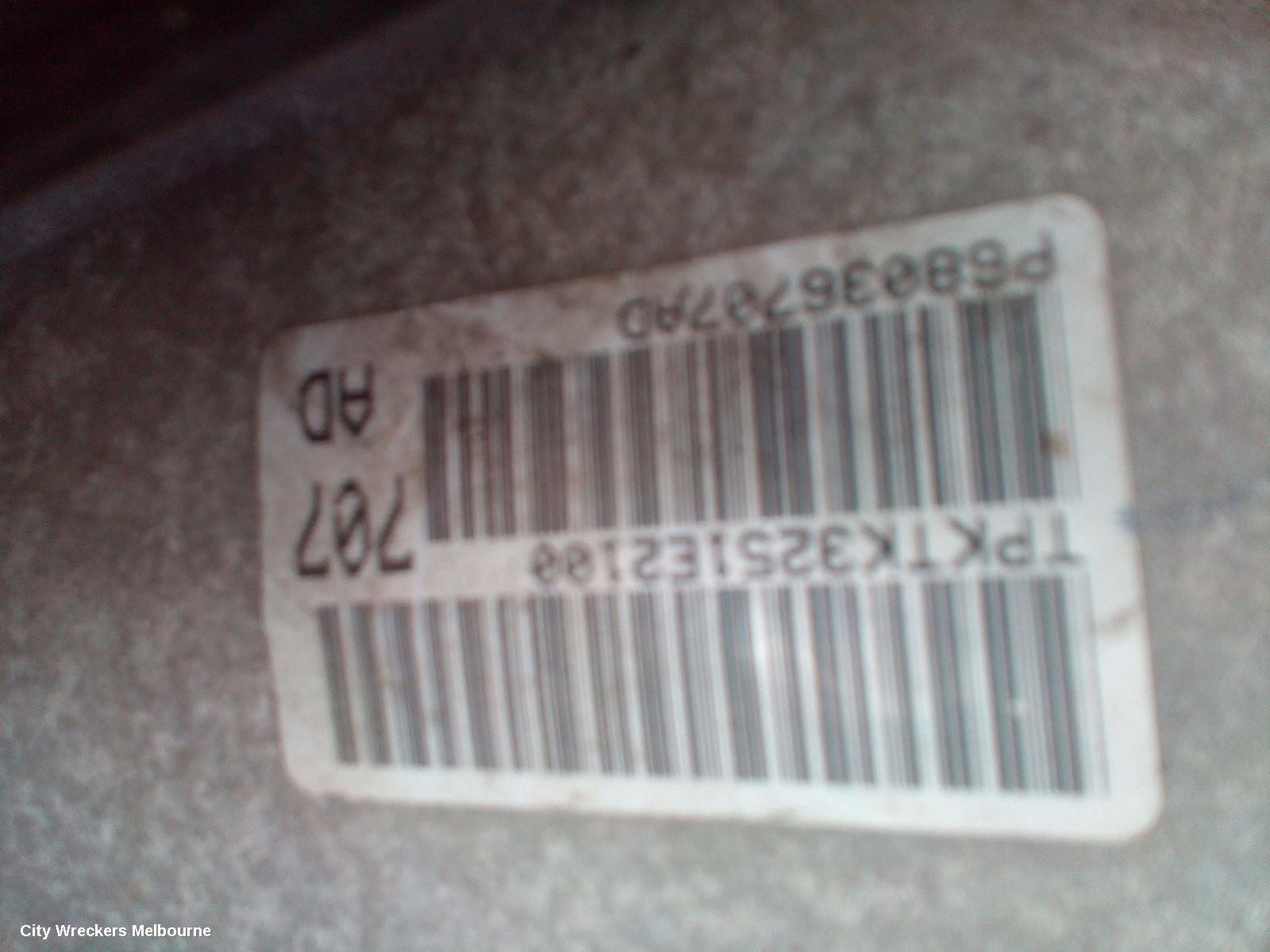 JEEP CHEROKEE TRANS/GEARBOX, AUTO, 4WD, PETROL, 3.7, 4 SPEED, W/ TRANSFER CASE, KK, 11/2007 - 10/2012