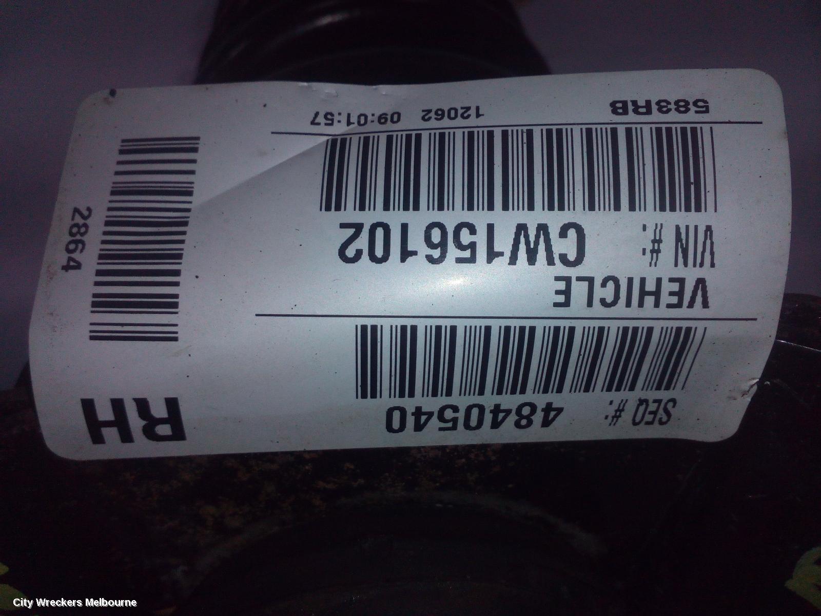 JEEP CHEROKEE RIGHT FRONT STRUT, KK, 11/2007 - 10/2012